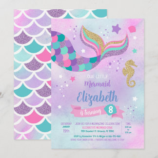 Mermaid Birthday Einladung