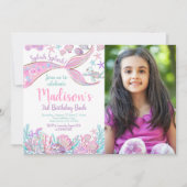 Mermaid Birthday Einladung (Vorderseite)