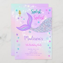 Mermaid Birthday Einladung