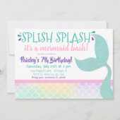 Mermaid Birthday Einladung (Vorderseite)