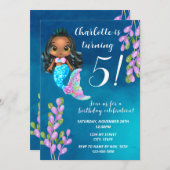 Mermaid Birthday Einladung (Vorne/Hinten)