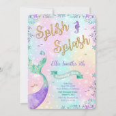 Mermaid Birthday Einladung (Vorderseite)