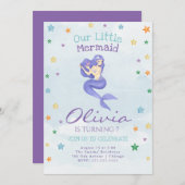 Mermaid Birthday Einladung (Vorne/Hinten)