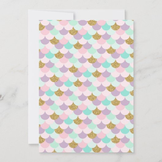 Mermaid Birthday Einladung (Rückseite)