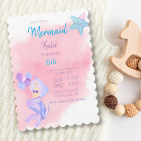 Mermaid Birthday Einladung