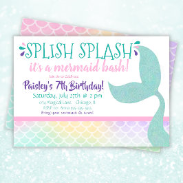 Mermaid Birthday Einladung