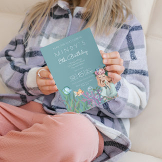 Mermaid Birthday Einladung