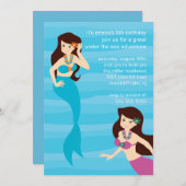 Mermaid Birthday Einladung (Vorne/Hinten)