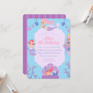 Mermaid Birthday Einladung