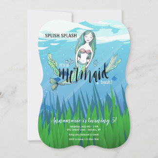 Mermaid Birthday Einladung