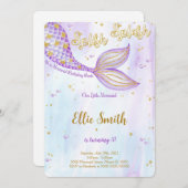 Mermaid Birthday Einladung (Vorne/Hinten)