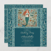 Mermaid Birthday Einladung (Vorne/Hinten)
