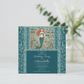 Mermaid Birthday Einladung (Stehend Vorderseite)