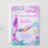 Mermaid Birthday Einladung (Vorderseite)