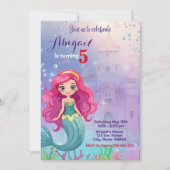 Mermaid Birthday Einladung für Kinder (Vorderseite)