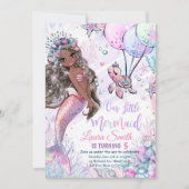 Mermaid Birthday Einladung Mermaid Party einladen (Vorderseite)