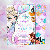 Mermaid Birthday Einladung Mermaid und Pirates