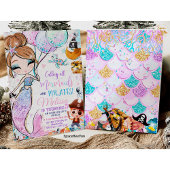 Mermaid Birthday Einladung Mermaid und Pirates