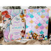 Mermaid Birthday Einladung Mermaid und Pirates