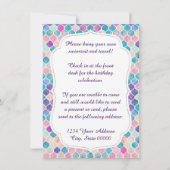 Mermaid Birthday Einladung mit Rücken (Rückseite)