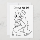 Mermaid Birthday Einladung - Personalisiert (Rückseite)