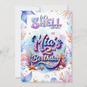 Mermaid Birthday Einladung Personalisiert Name Age