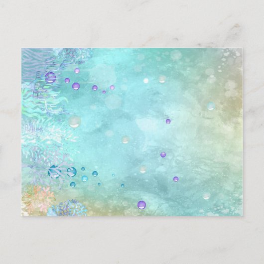 Mermaid Birthday Einladung unter dem Party (Rückseite)