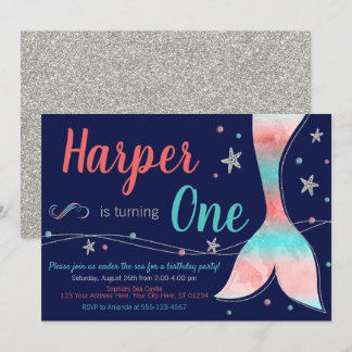 Mermaid Birthday Einladung | Unterseegebiet