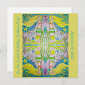 Mermaid Birthday Einladungen (Vorne/Hinten)