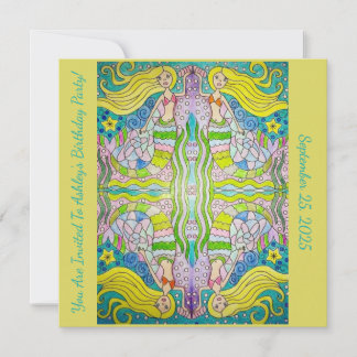 Mermaid Birthday Einladungen