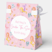 Mermaid Birthday Favor Boxes Geschenkschachtel (Rückseite)
