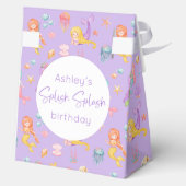 Mermaid Birthday Favor Boxes Geschenkschachtel (Rückseite)