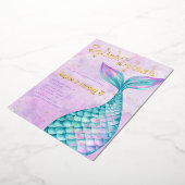 Mermaid Birthday Folieneinladung (Gedreht)