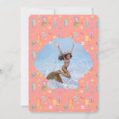 Mermaid Birthday Foto Vielen Dank Einladung (Rückseite)