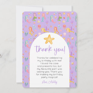 Mermaid Birthday Foto Vielen Dank Einladung