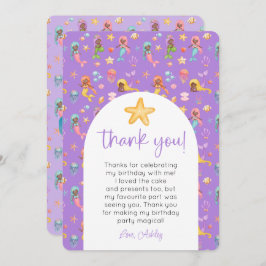 Mermaid Birthday Foto Vielen Dank Einladung