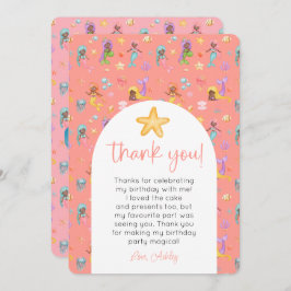 Mermaid Birthday Foto Vielen Dank Einladung