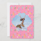 Mermaid Birthday Foto Vielen Dank Einladung (Rückseite)