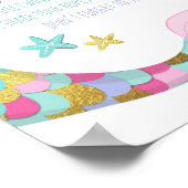 Mermaid Birthday Gästebuch Time Kapsel Zeichen Gir (Ecke)