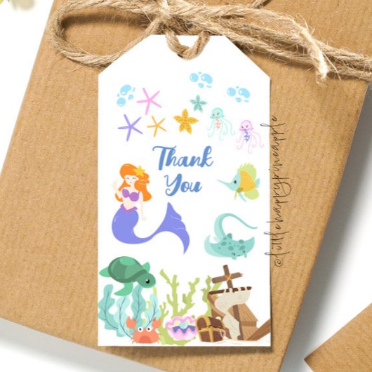 Mermaid Birthday Geschenktag Geschenkanhänger