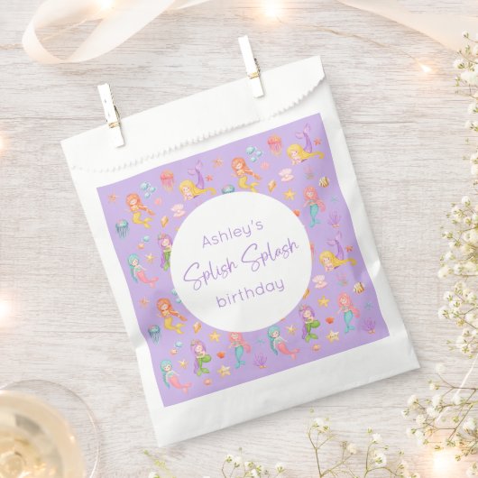 Mermaid Birthday Geschenktütchen (Ausgeschnitten)