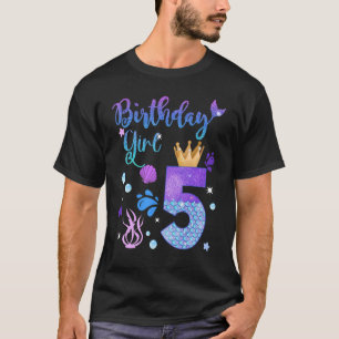 Mermaid Birthday Girl 5 Jahre alt sein 5. Geburtst T-Shirt