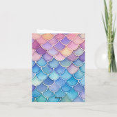 MERMAID BIRTHDAY GREETING CARD EINLADUNG (Rückseite)