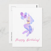 Mermaid Birthday Greeting Postkarte (Vorne/Hinten)
