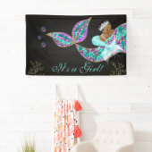 Mermaid Birthday Hintergrund Banner Afrikanerin (Insitu)