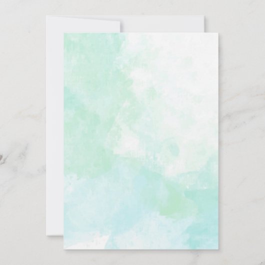 Mermaid Birthday Invitation, Blonde Mermaid Einladung (Rückseite)