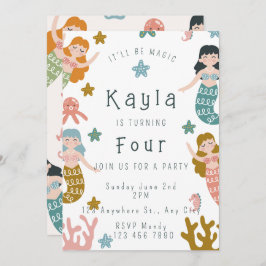 Mermaid Birthday Invitation Einladung