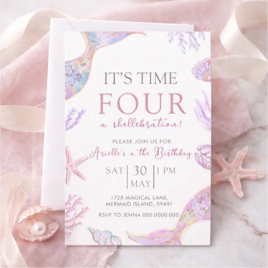 Mermaid Birthday Invitation Einladung