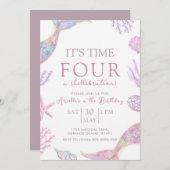 Mermaid Birthday Invitation Einladung (Vorne/Hinten)