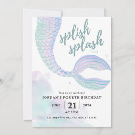 Mermaid Birthday Invite Einladung